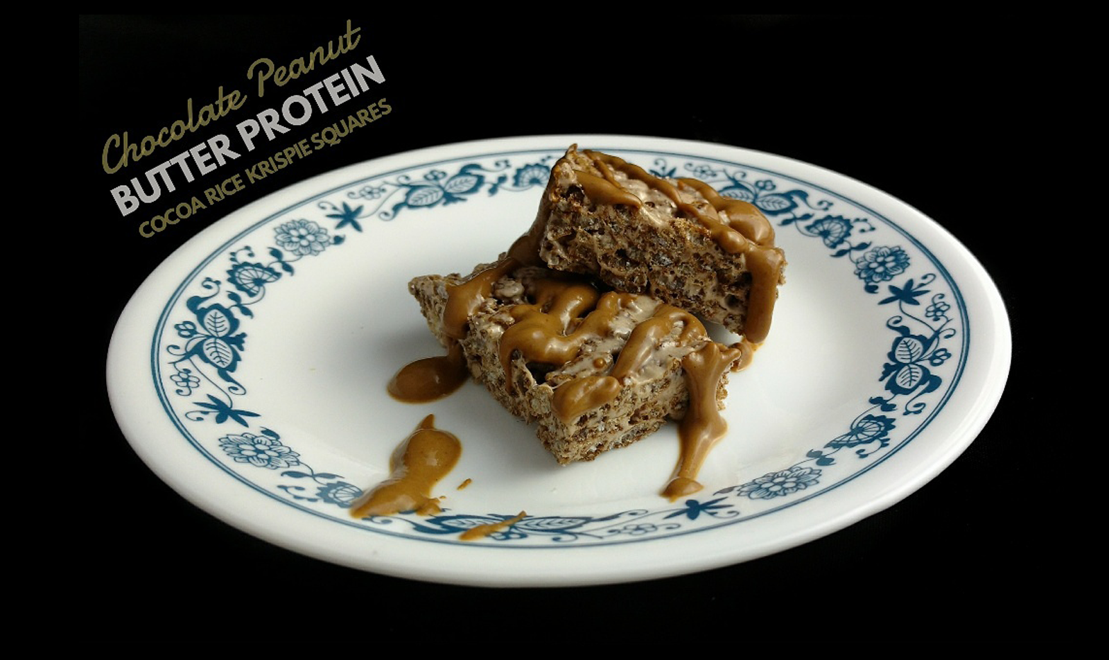 Chocolate Peanut Butter Protein Rice Krispies Squares