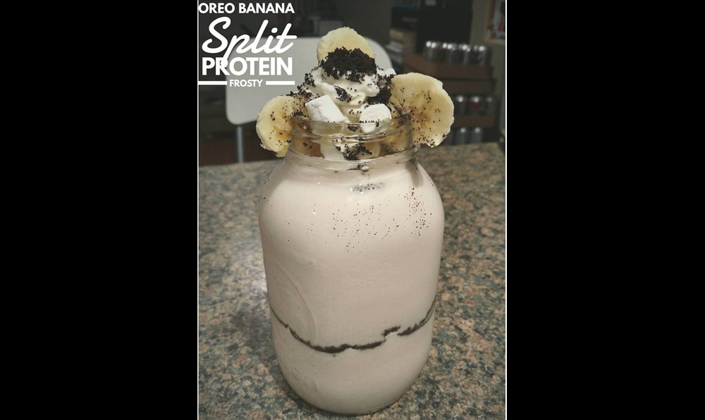 Oreo Banana Split Protein Frosty