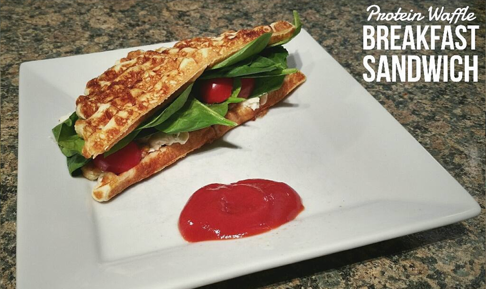 Protein Waffle Breakfast Sandwich