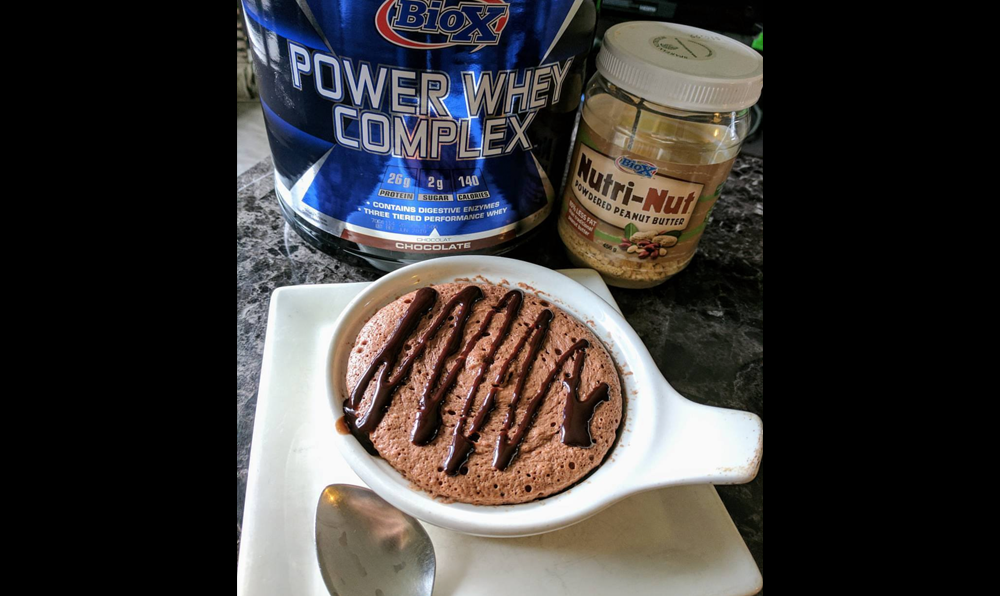 Peanut butter chocolate protein cake