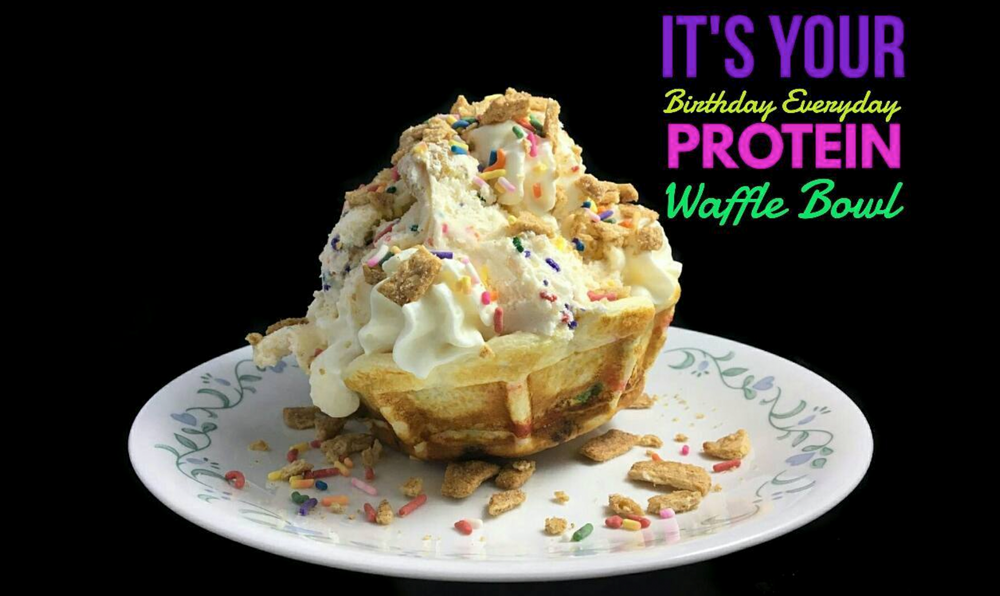 Birthday Everyday Protein Waffle Bowl