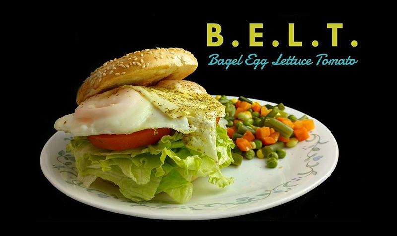 Steak egg and cheese bagel (B.E.L.T)