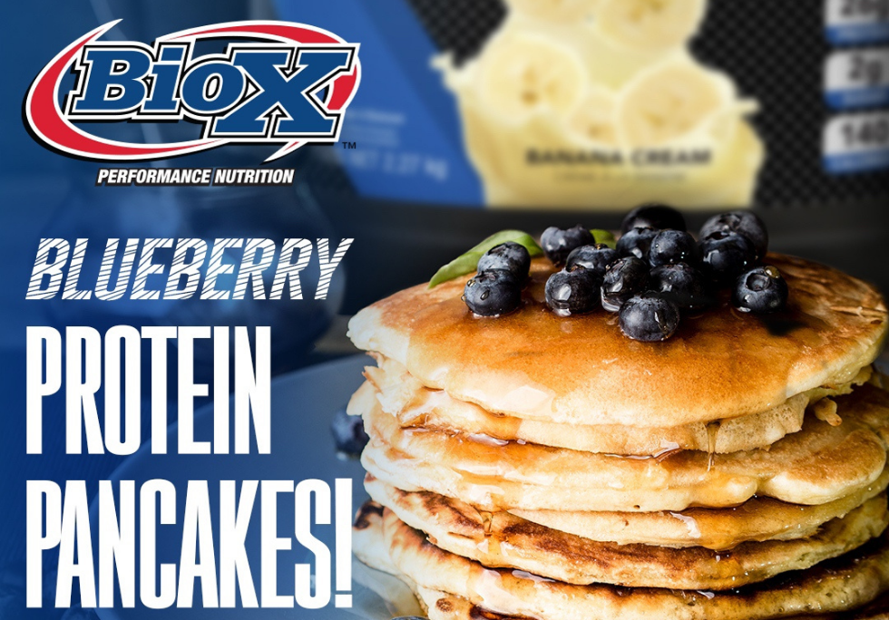 Blueberry Protein Pancakes